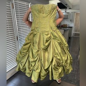 Green Drop Waist Gown